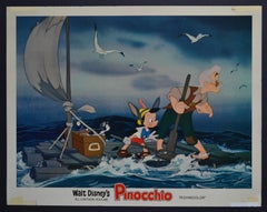 Vintage „Pinocchio“ Original American Lobby Card of Walt Disney’s Movie, USA 1940.