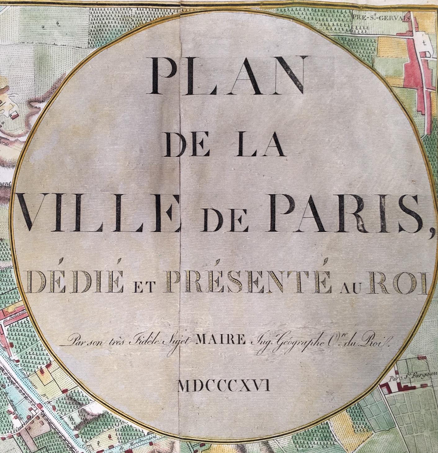 Plan de la Ville de Paris, 1816 - Print by Unknown