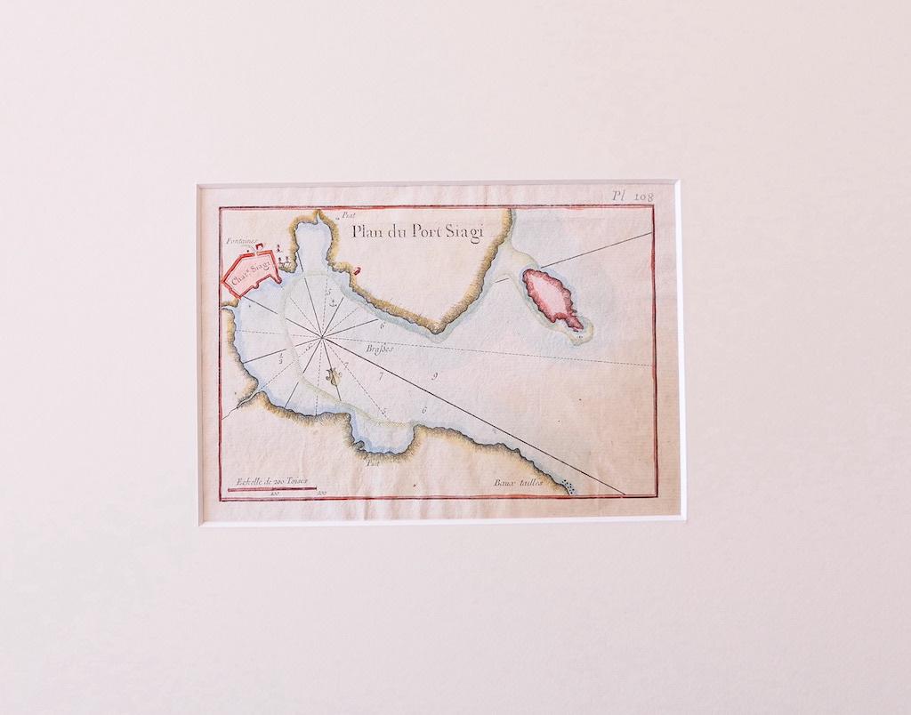 Plan of Port Siagi - Etching by Joseph Roux - 1795 - Print by Unknown