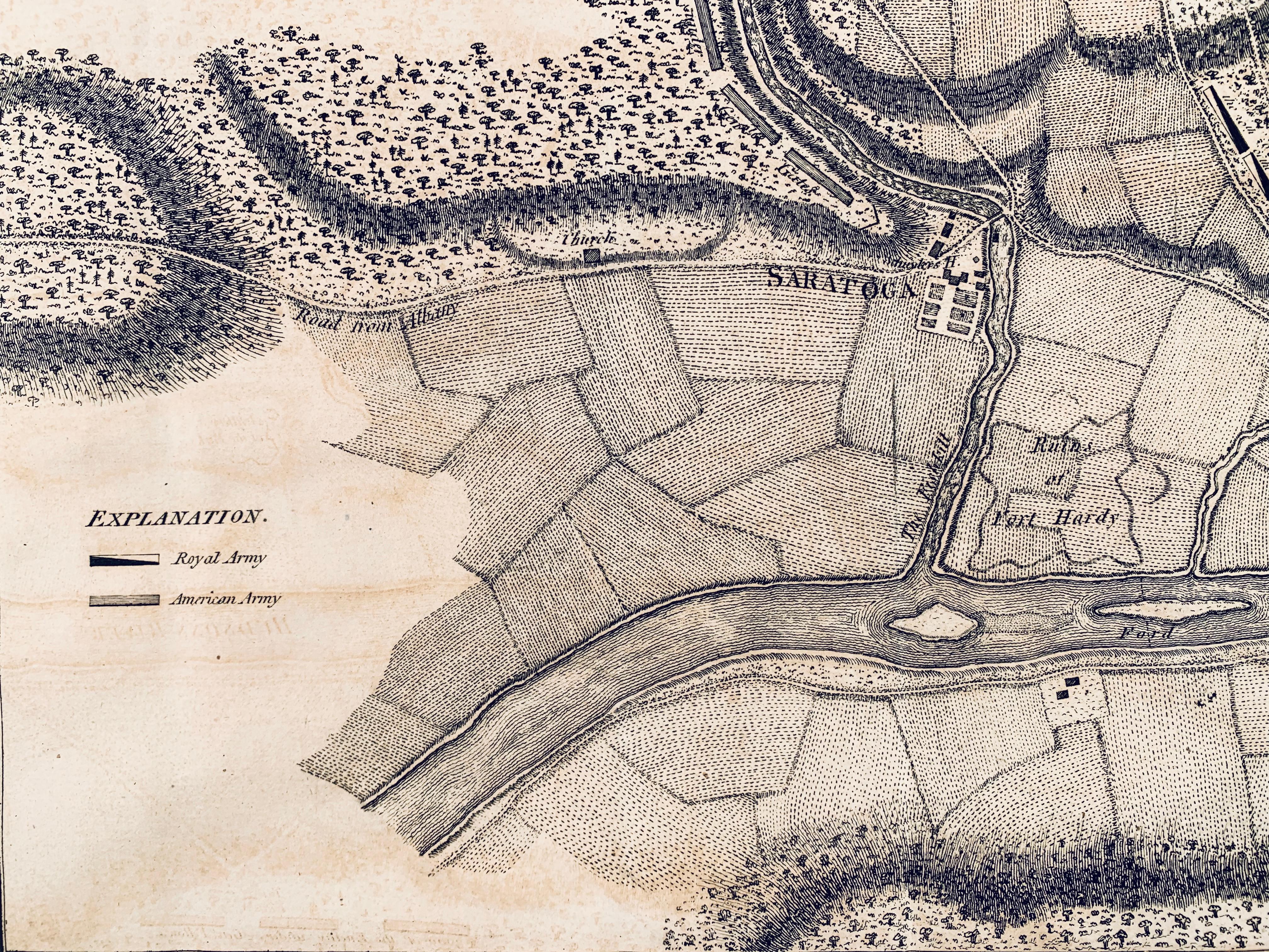 Plan of the Position of the Army under Lt. Genl. Burgoyne at Saratoga 1