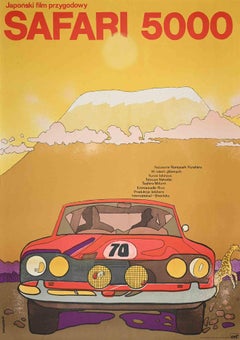 Vintage Polish Poster of Safari 5000 - Original Offset Print - 1975