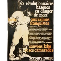 Used Political poster of the 70s to stop Franco's crimes - Basque Country