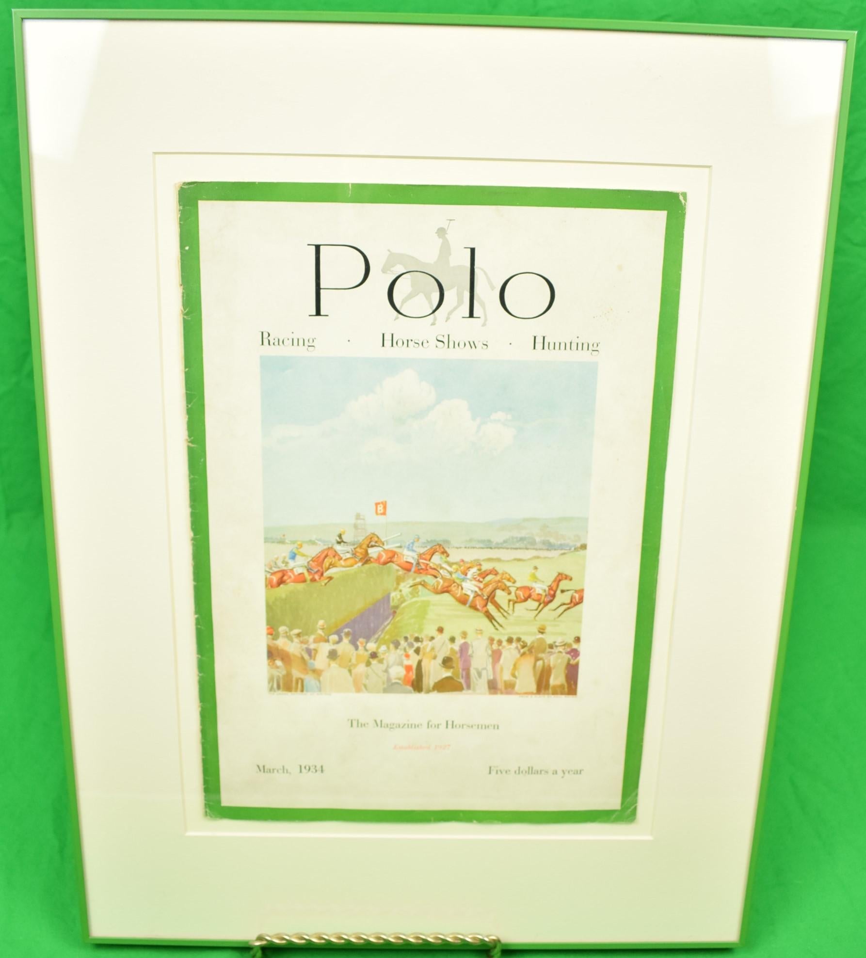 "Polo Magazine Cover March, 1934 w/ the Grand National at Aintree" by Paul Brown - Print by Unknown