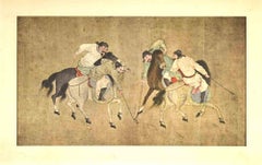 Polo Players - Woodcut - Mid 20th century