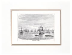 Port of New Orleans  - Original Woodcut Print - 1870