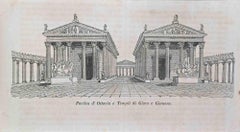 Portico d'Ottavia  - Stampa all'acquaforte - 1850