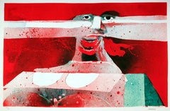 Retrato 2, litografía surrealista de Hans Graeder