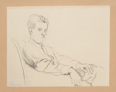 Porträt eines Jungen - Original Lithographie - 20. Jahrhundert