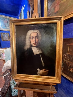 Portrait d'un gentilhomme avec perruque, École italienne, début du XVIIIe siècle