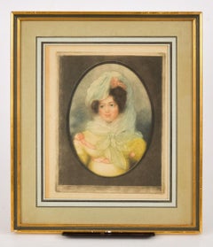 Portrait of a Gentlewoman - Colored and Mezzotint - 18th Century