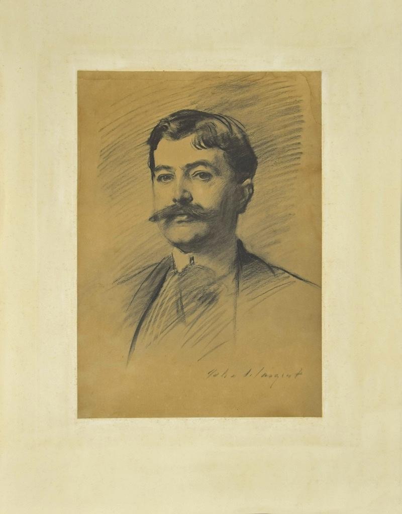 Porträt eines Mannes - Fototypdruck Ende des 19. Jahrhunderts