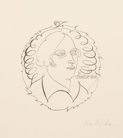 Portrait of a Woman, Modern Etching by Alice Halicka
