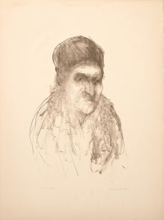 Portrait of a Woman, Surrealist Lithograph by Aubrey Schwartz