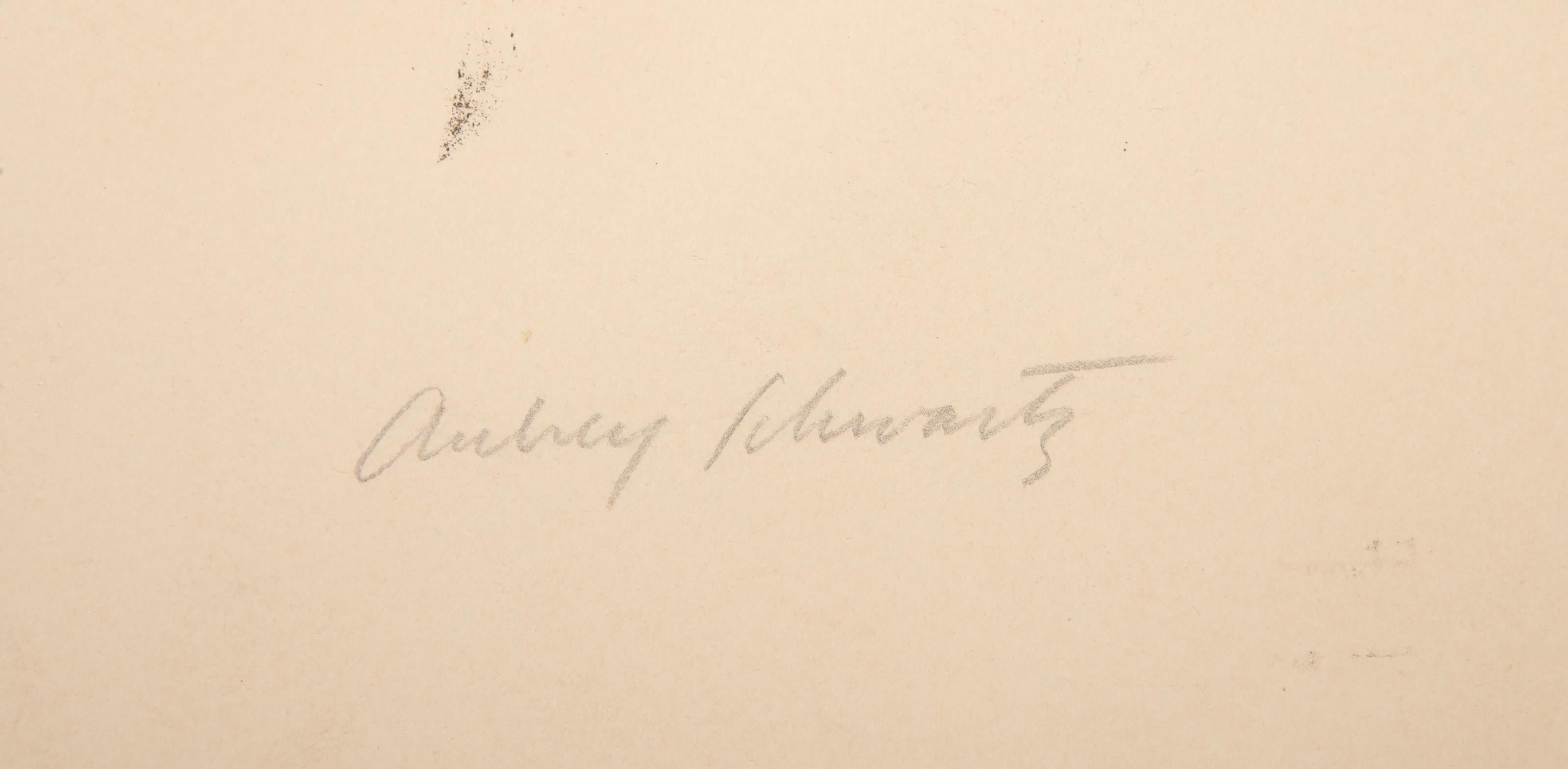 Ritratto di donna, litografia surrealista di Aubrey Schwartz in vendita 3