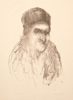 Portrait of a Woman, Surrealist Lithograph by Aubrey Schwartz