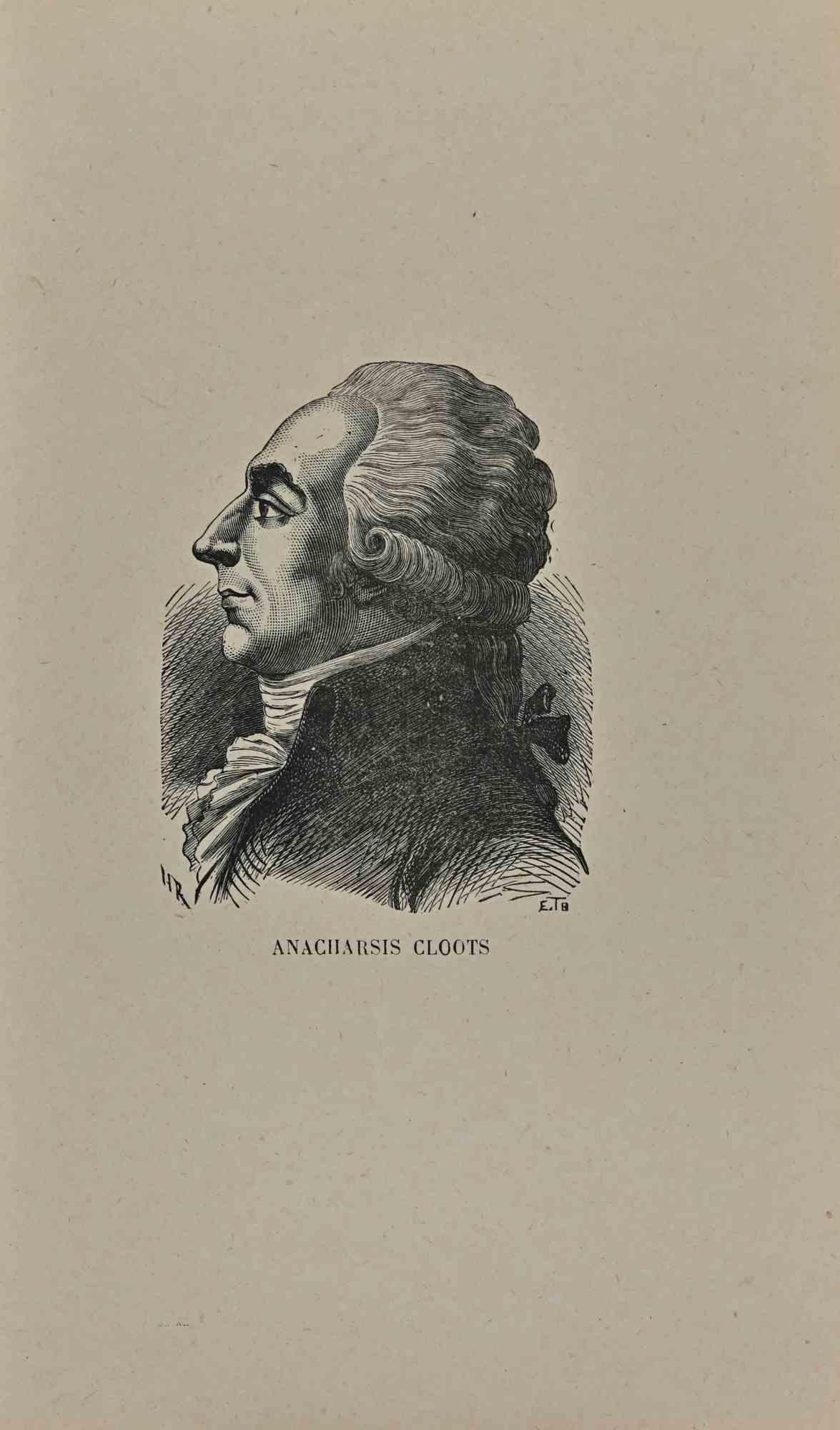 Unknown Portrait Print - Portrait of Anacharsis Cloots - Lithograph - Early 19th Century