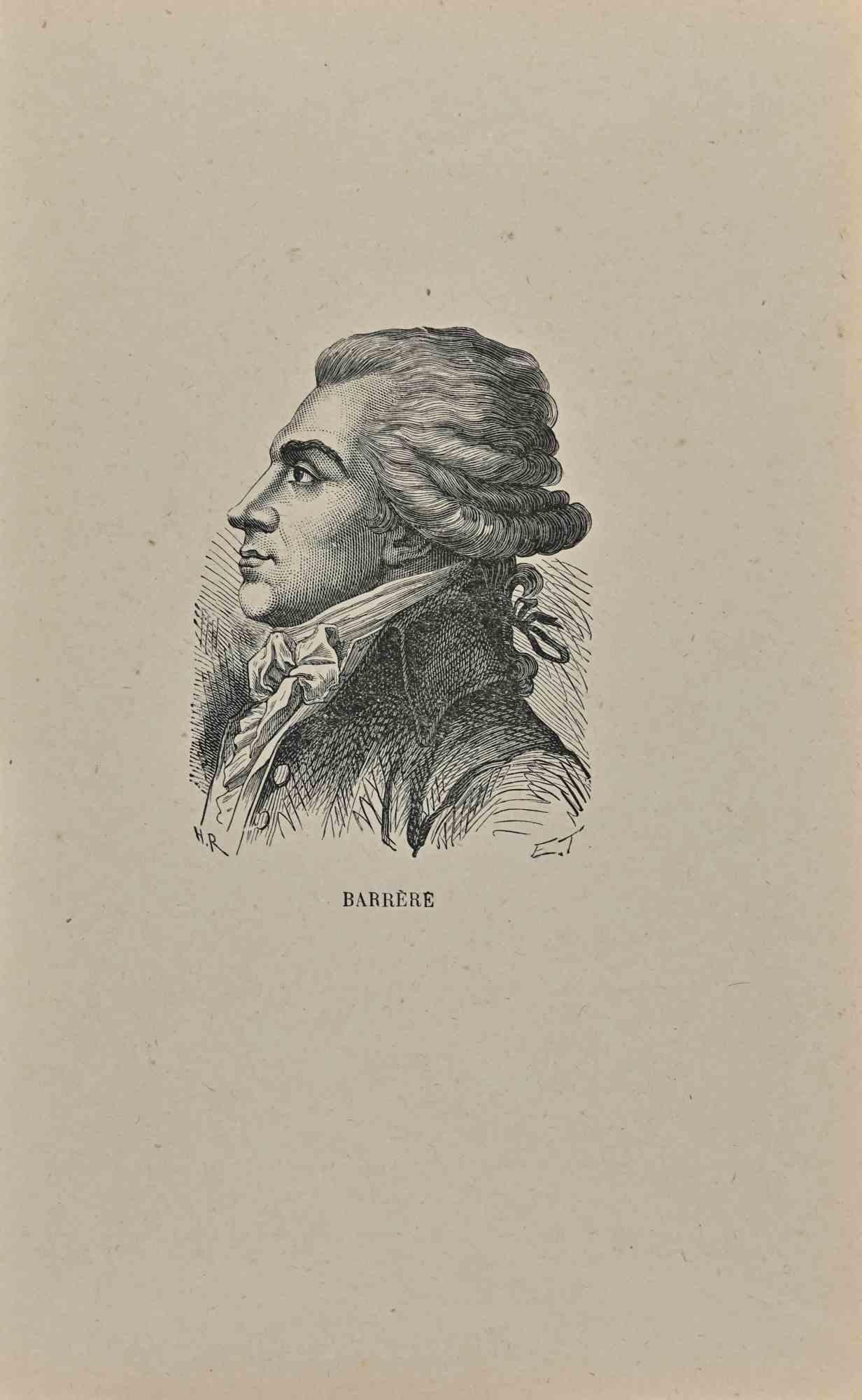 Portrait of  Bertrand Barrère - Original Lithograph - Early 19th Century