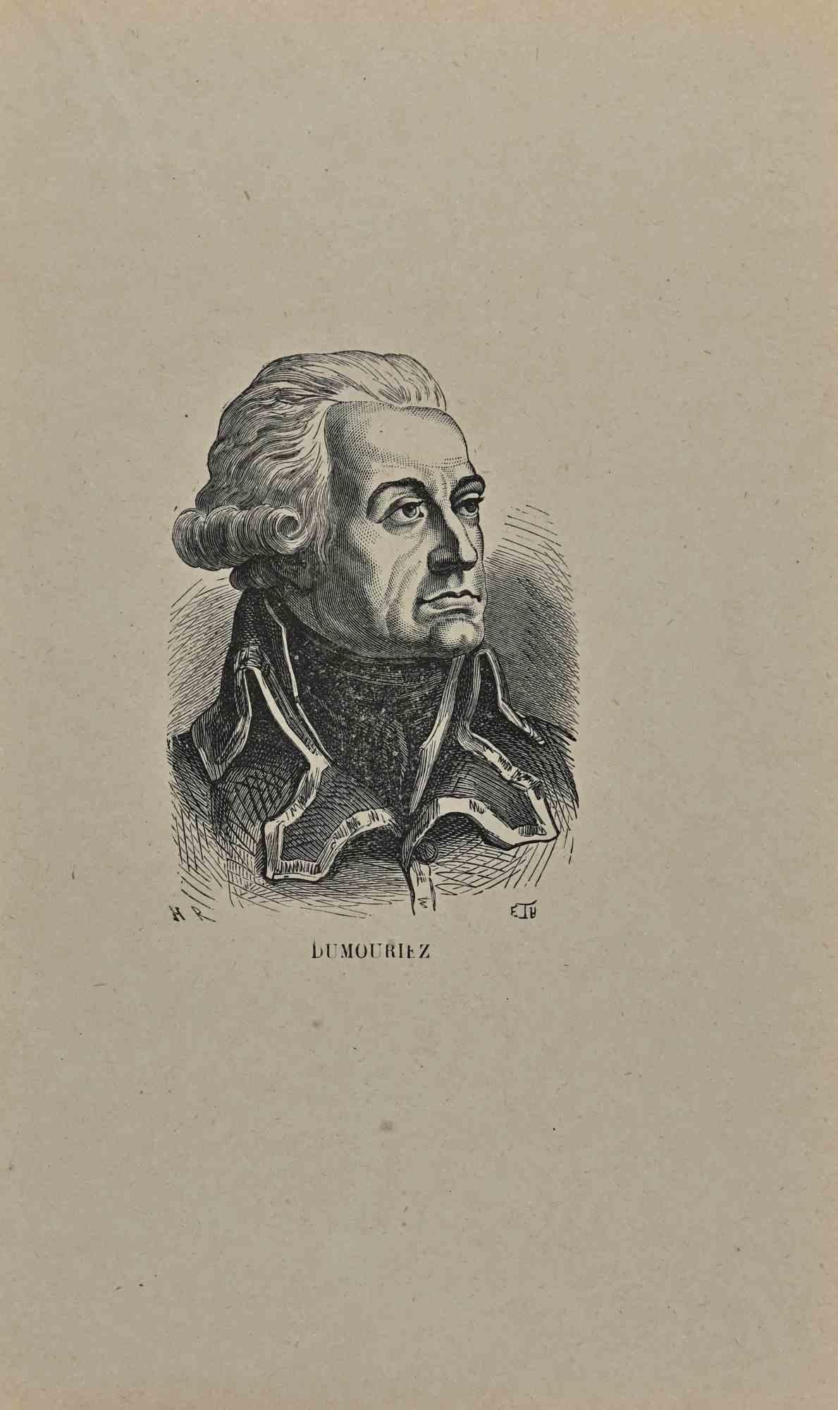 Unknown Figurative Print - Portrait of  Dumouriez - Lithograph - Early 19th century
