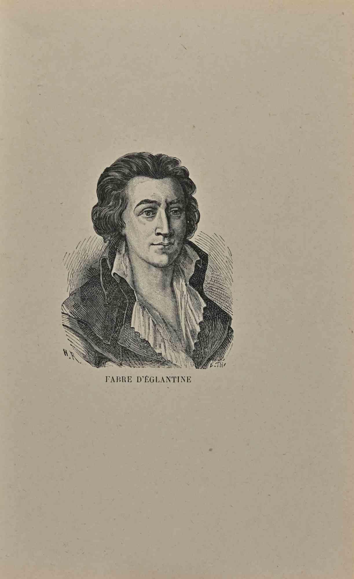 Unknown Portrait Print – Porträt von  Lithographie von Fabre d'Eglantine – frühes 19. Jahrhundert