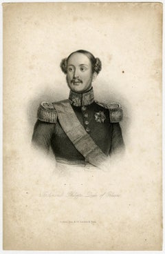 Portrait of Ferdinand Philippe, Duke of Orleans - Engraving - 19th Century