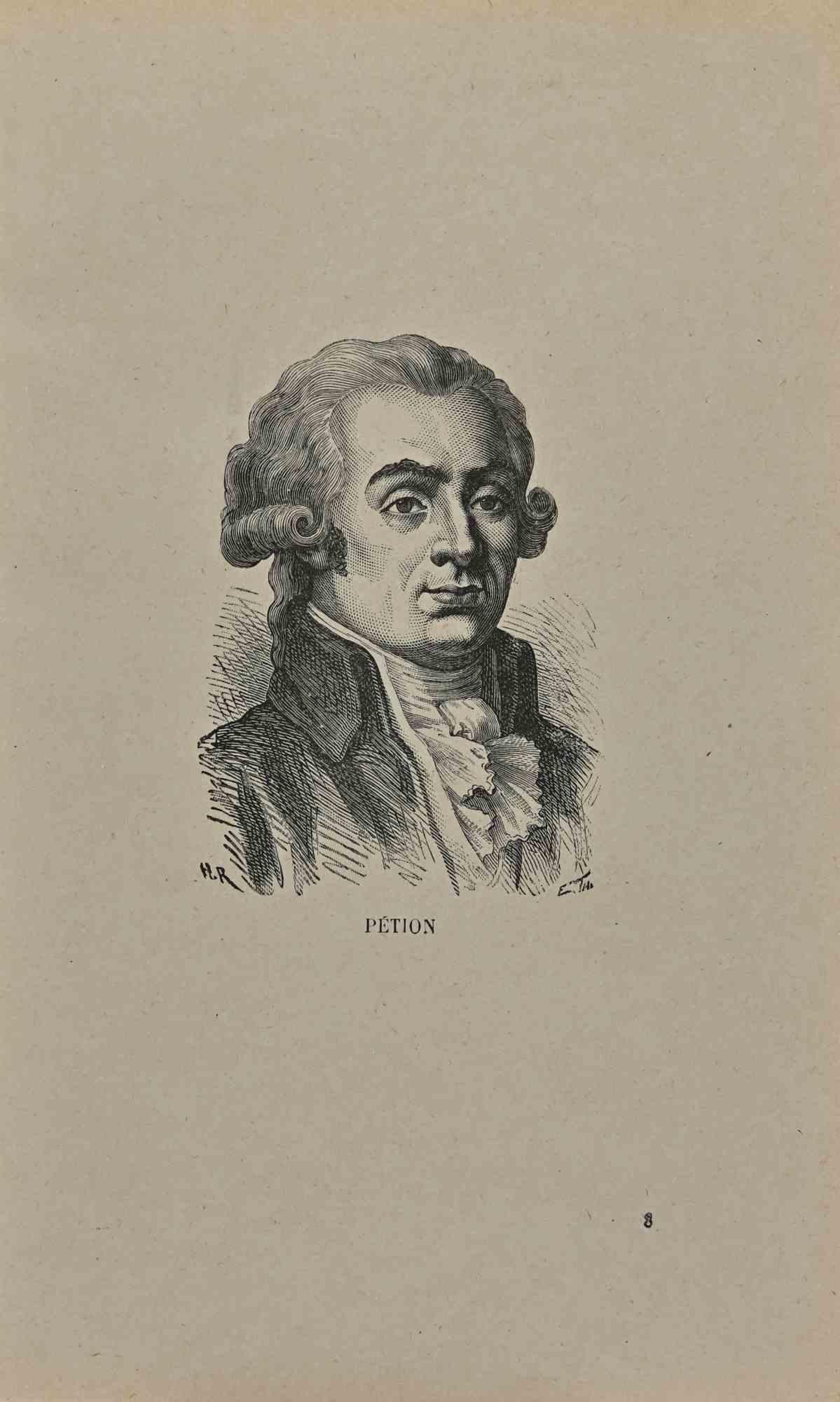 Unknown Portrait Print – Porträt von Jrme Ption de Villeneuve – Lithographie – frühes 19. Jahrhundert