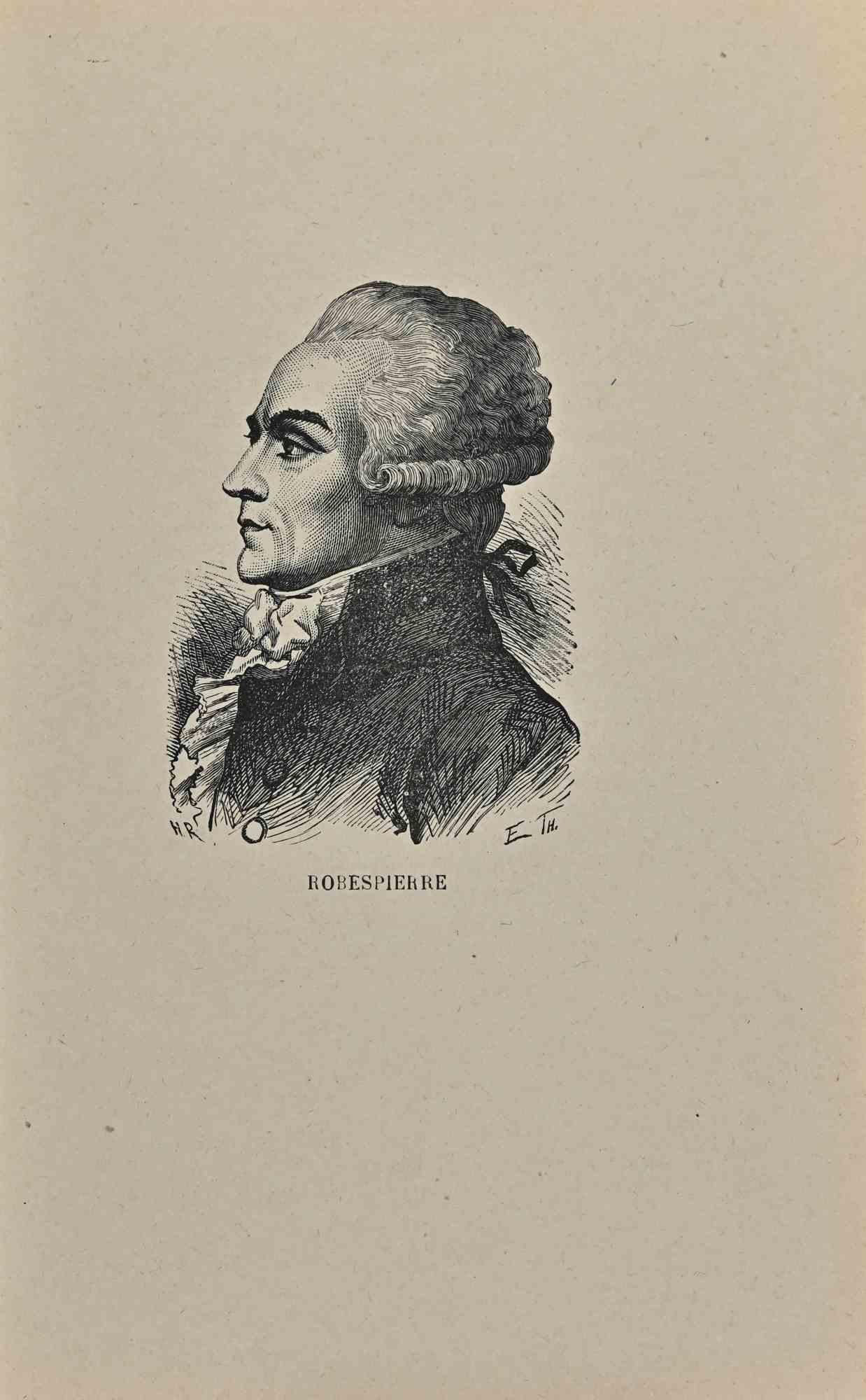 Portrait of  Maximilien Robespierre - Lithograph - Early 19th century