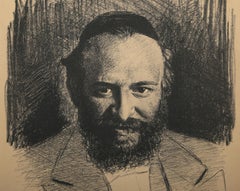 Porträt von Nehemias Anton Nobel, Moderne Lithographie von Wilhelm Taubert