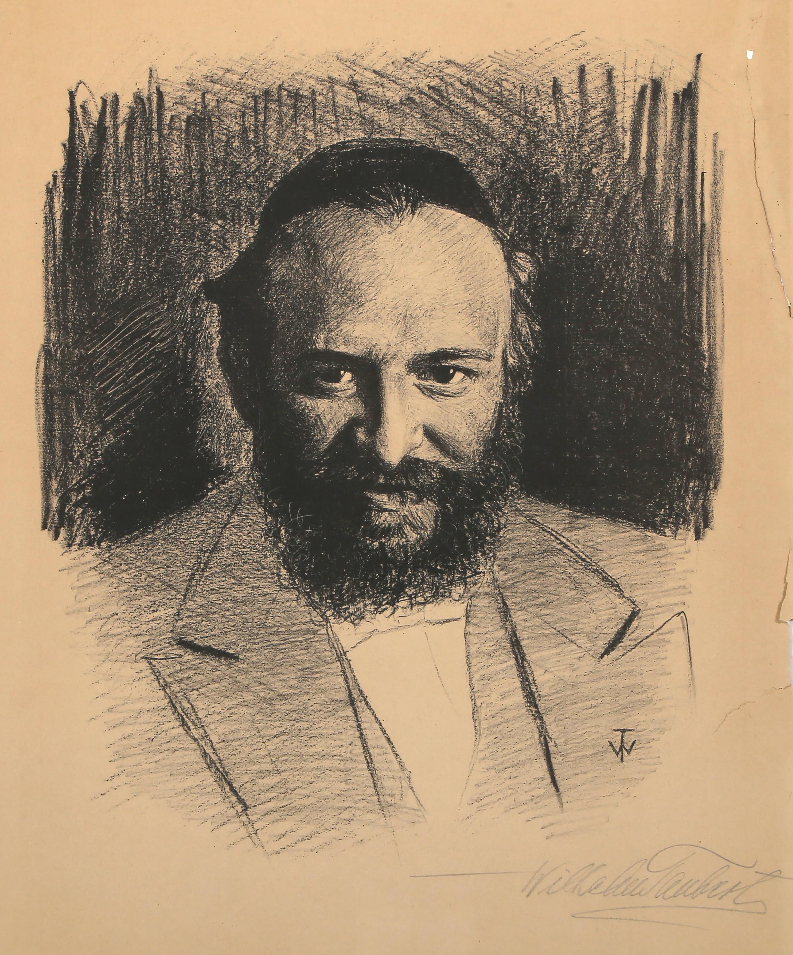 Wilhelm Taubert, Deutscher (1811 - 1891) - Porträt von Nehemias Anton Nobel, Jahr:  um 1900, Medium:  Lithographie, mit Bleistift signiert, Bildgröße:  13 x 11 Zoll, Größe:  18 x 14 in. (45,72 x 35,56 cm), Beschreibung:  Nehemias Anton Nobel wurde