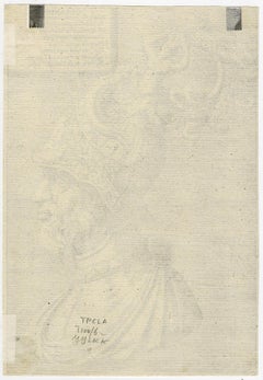 Portrait of the hero Orlando - Engraving - 16th Century