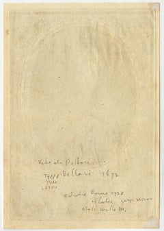 Portrait of the painter Luca Giordano from Naples - Engraving - 18th Century