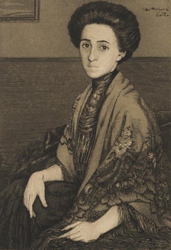 Vintage Portrait of Vera, The Artist's Wife, proof print