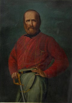 Ritratto del giovane Giuseppe Garibaldi - Olio su rame - XIX secolo