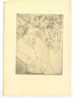 Portrait - Original Etching by Sacha Klerx - 1928