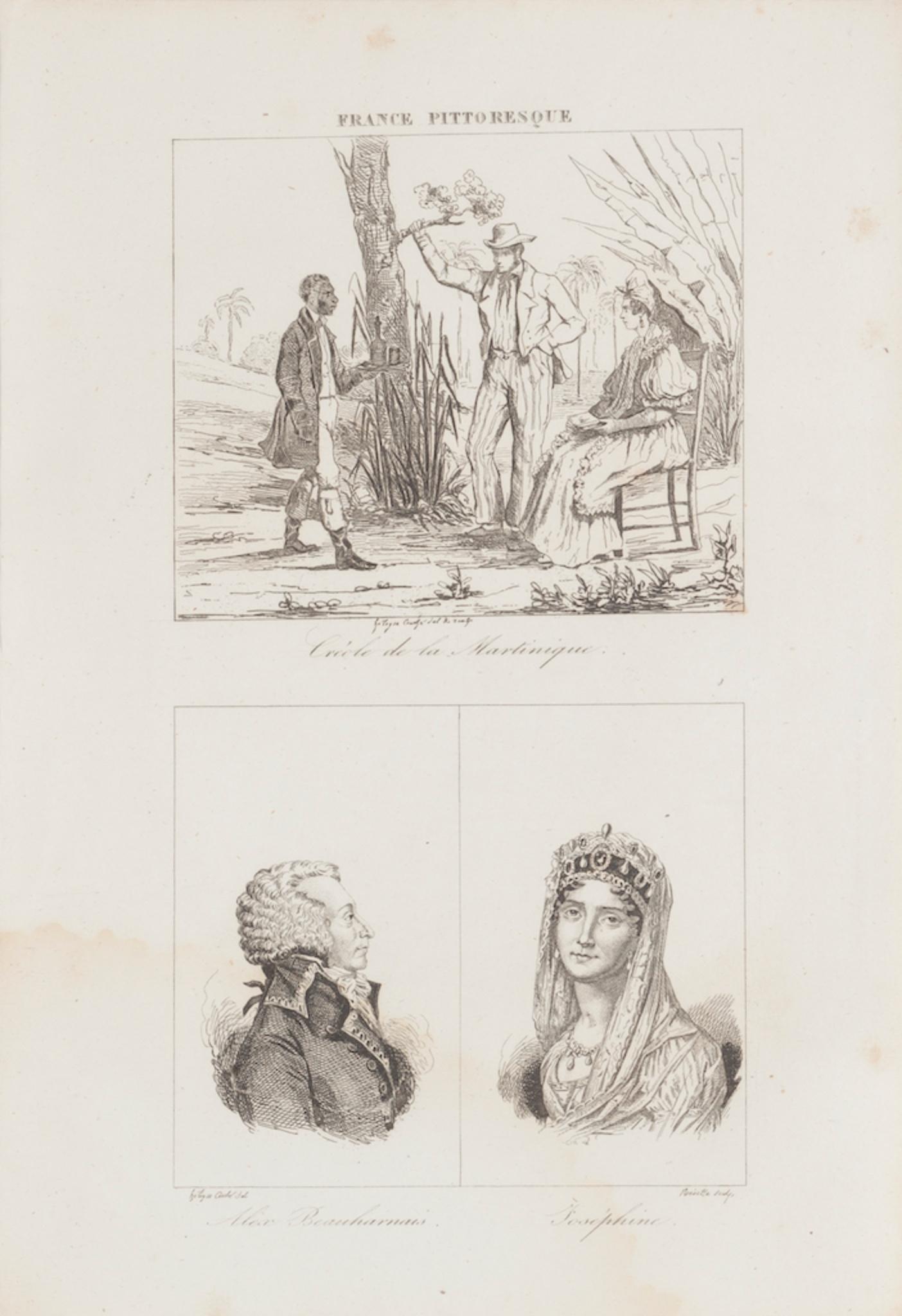 Unknown Figurative Print - Portrait - Original Lithograph - 19th century