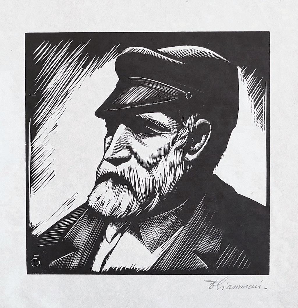 Unknown Figurative Print - Portrait - Original Lithograph on Paper - Early 20th Century
