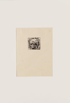 Portrait - Woodcut on Paper - 20th Century
