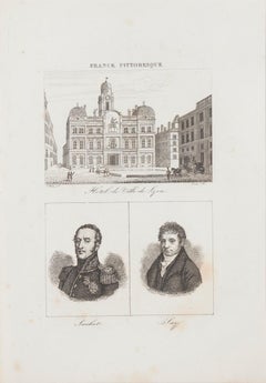 Portraits and Cityscape - Lithograph  - 19th Century