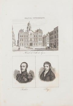 Porträts und Stadtansichten – Lithographie  19. Jahrhunderts –