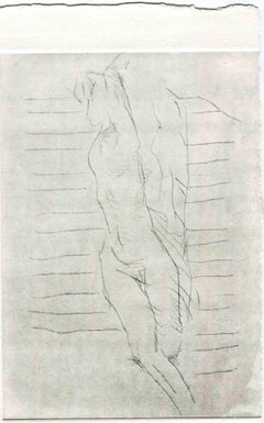 Posing Nude - Original Etching and Drypoint - Mid-20th Century