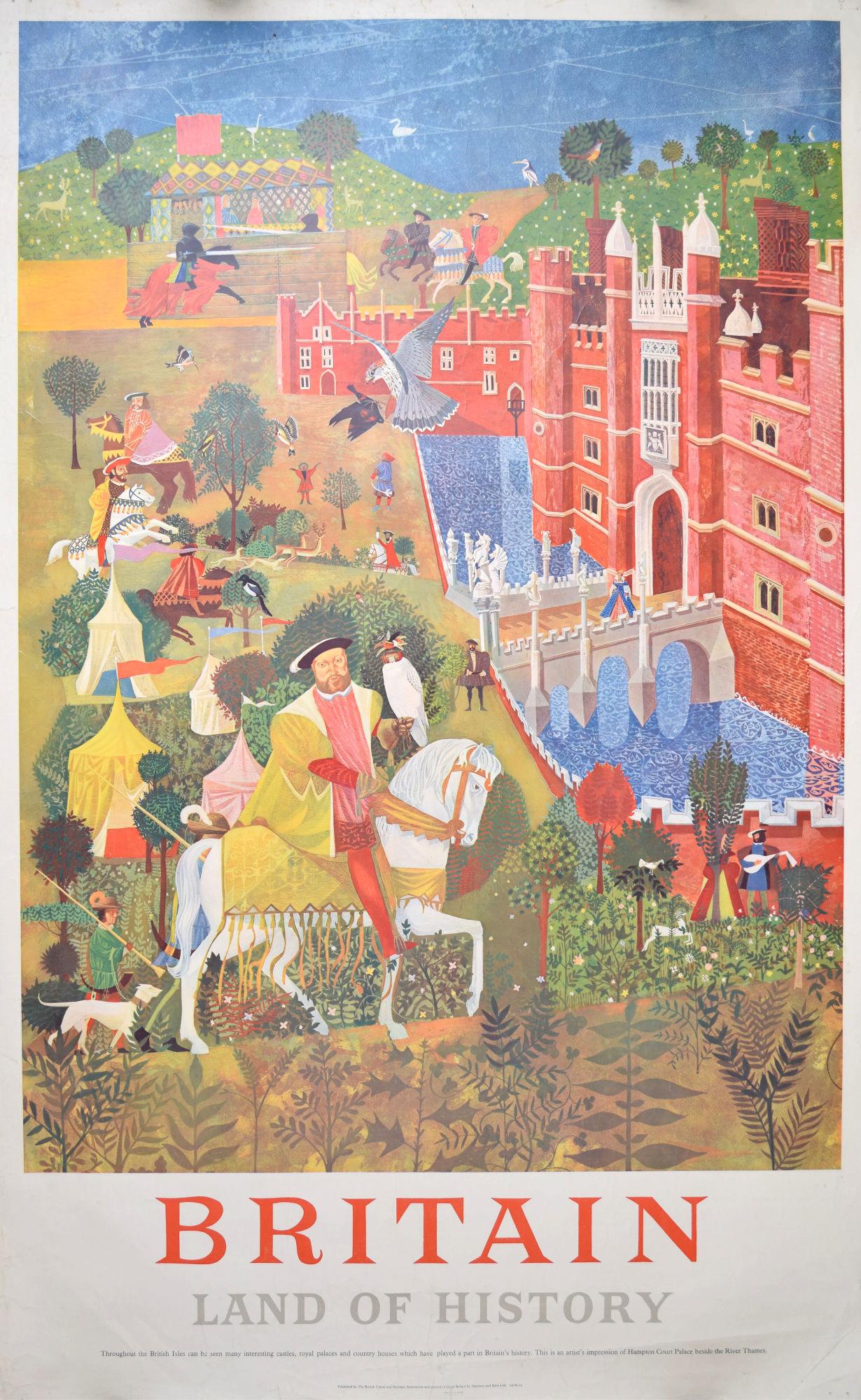 Print di Unknown - Poster - Gran Bretagna Terra di Storia Hampton Court Enrico VIII