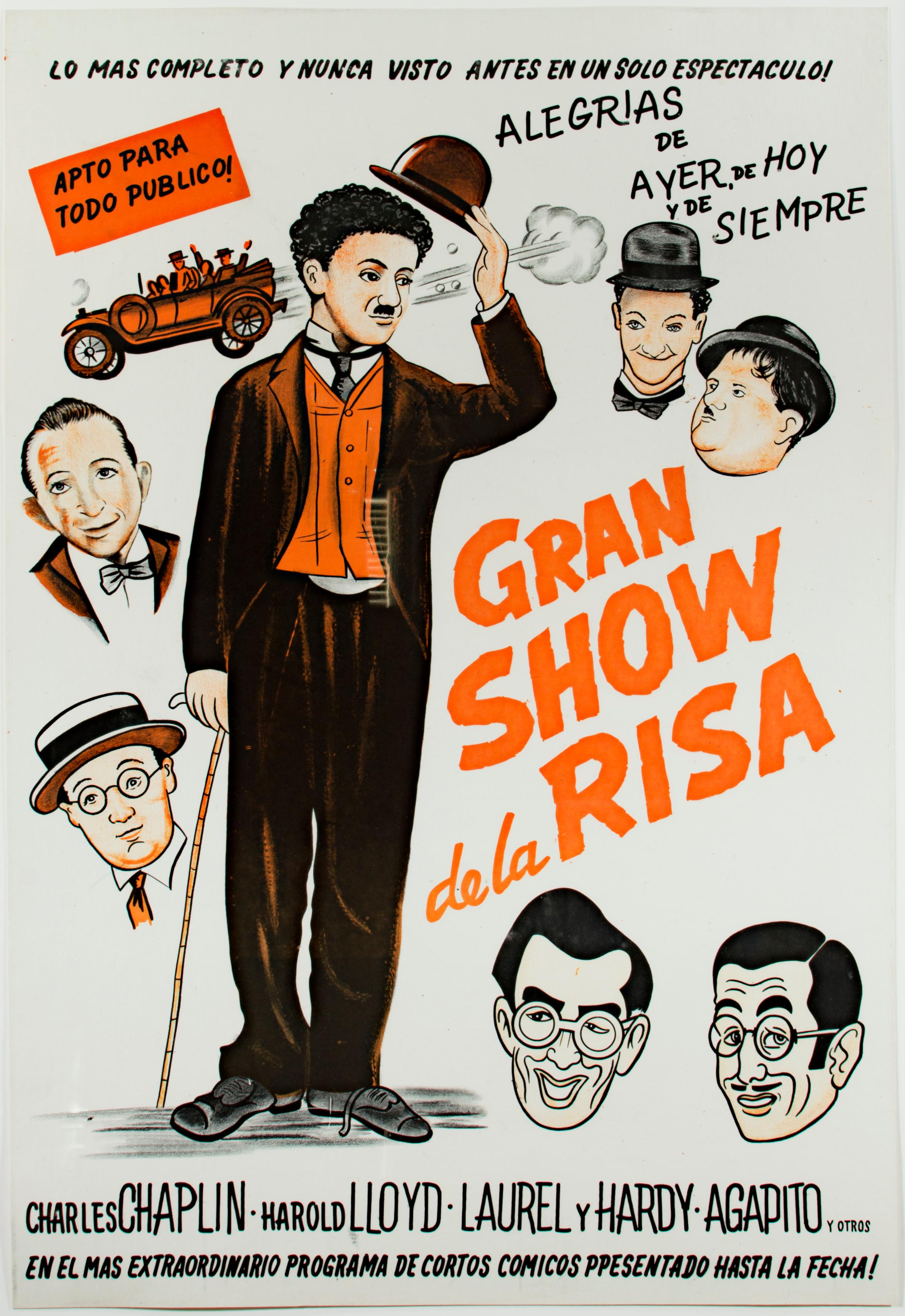Affiche pour « Gran Show de la Risa » avec Charlie Chaplin, Harold Lloyd et d'autres - Print de Unknown