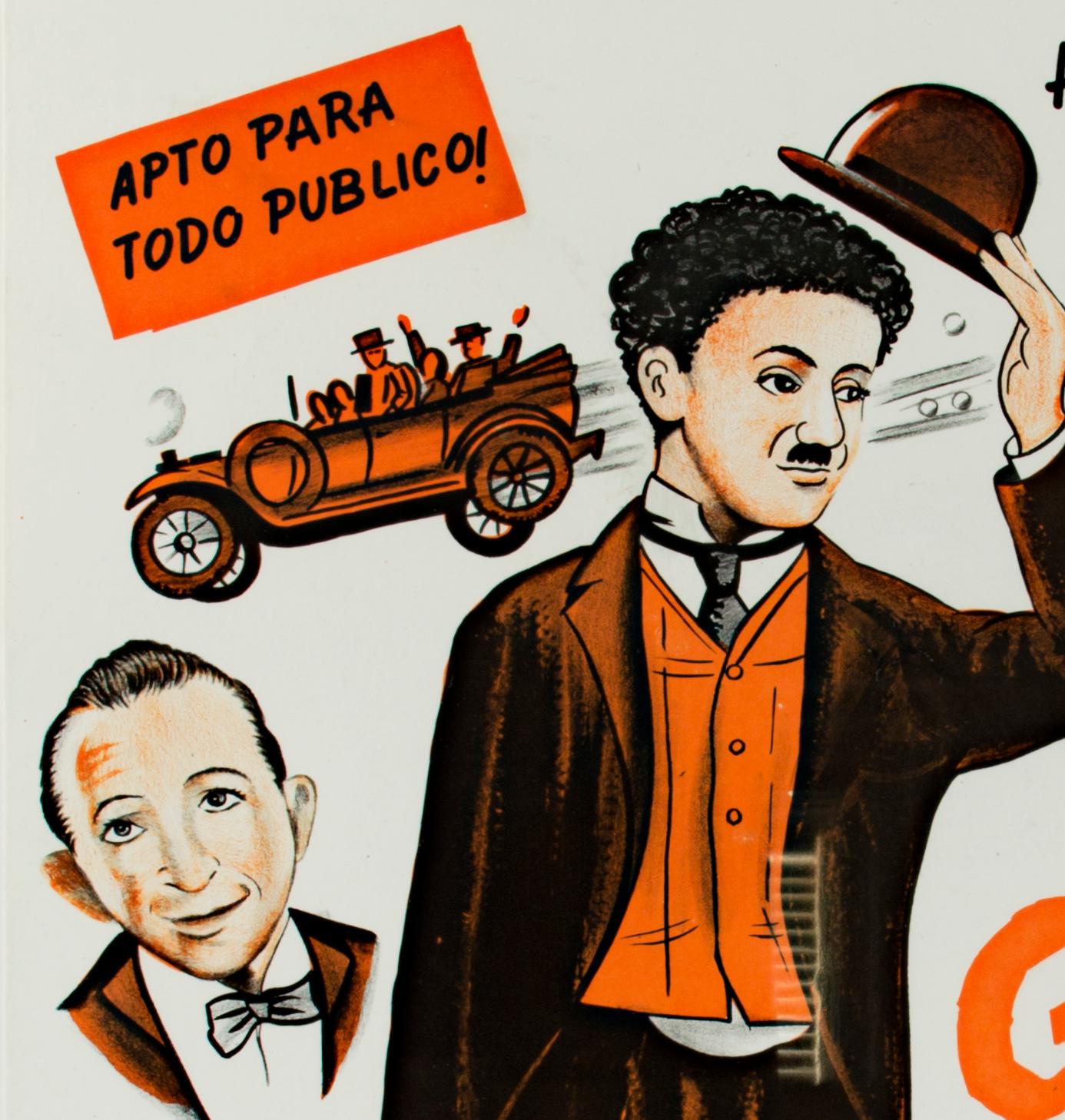 Affiche pour « Gran Show de la Risa » avec Charlie Chaplin, Harold Lloyd et d'autres - Moderne Print par Unknown