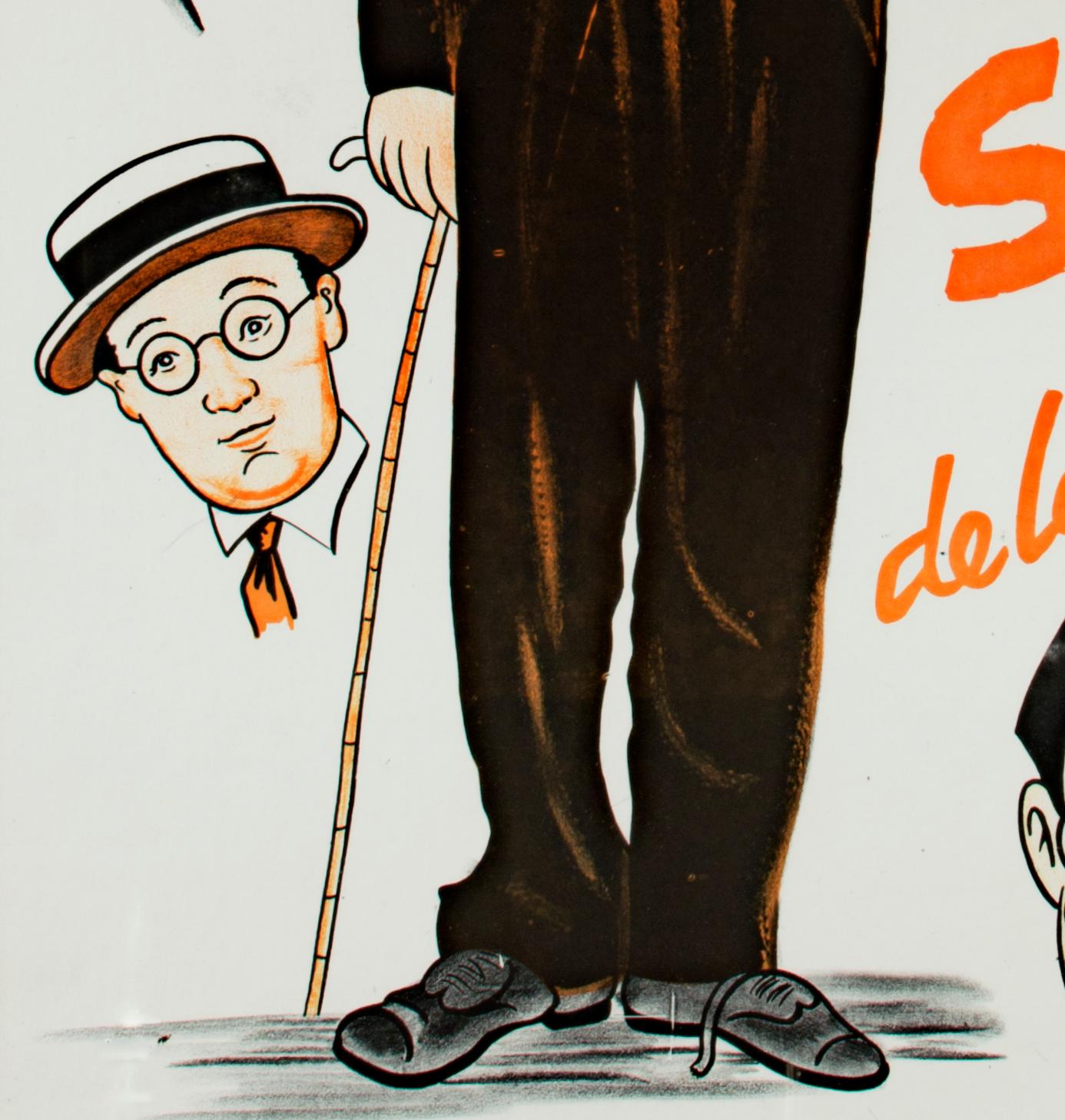 Affiche pour « Gran Show de la Risa » avec Charlie Chaplin, Harold Lloyd et d'autres - Beige Figurative Print par Unknown