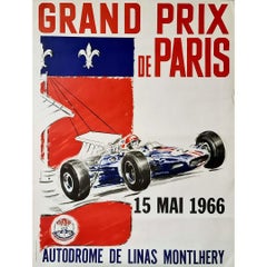 Poster for the 1966 Paris Grand Prix at the Autodrome de Linas Montlhery