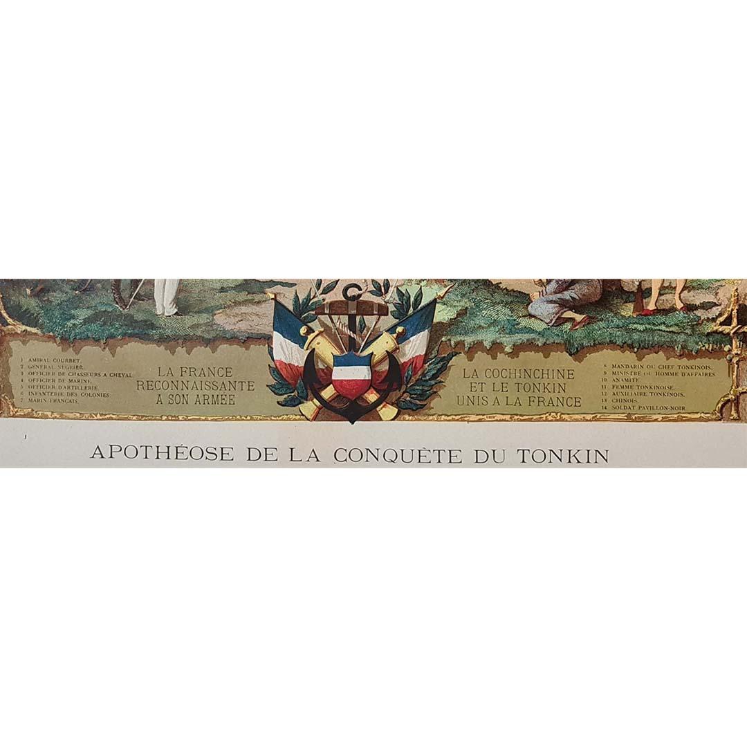 Affiche de la fin du 19e siècle sur la conquête du Tonkin en vente 2