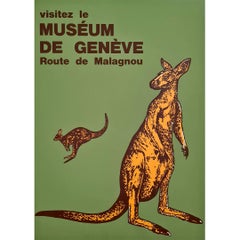 Poster made around 1950 and which invites us to visit the museum of Geneva.  It