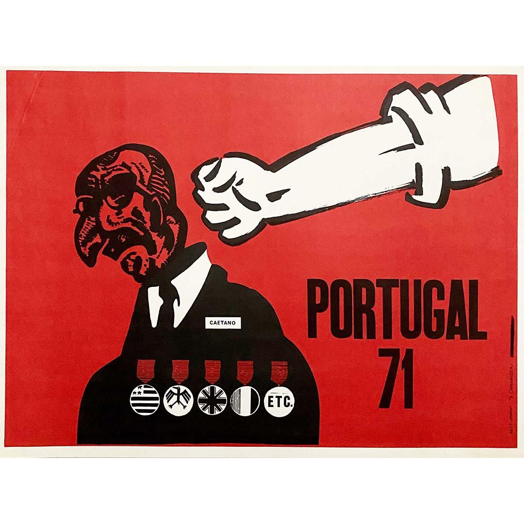 Poster of 1971 of "O Comunista", youth of the Portuguese Communist Party - Print by Unknown