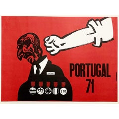 Retro Poster of 1971 of "O Comunista", youth of the Portuguese Communist Party