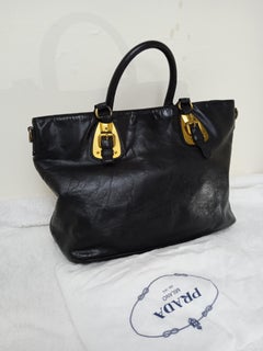 Prada black leather bag