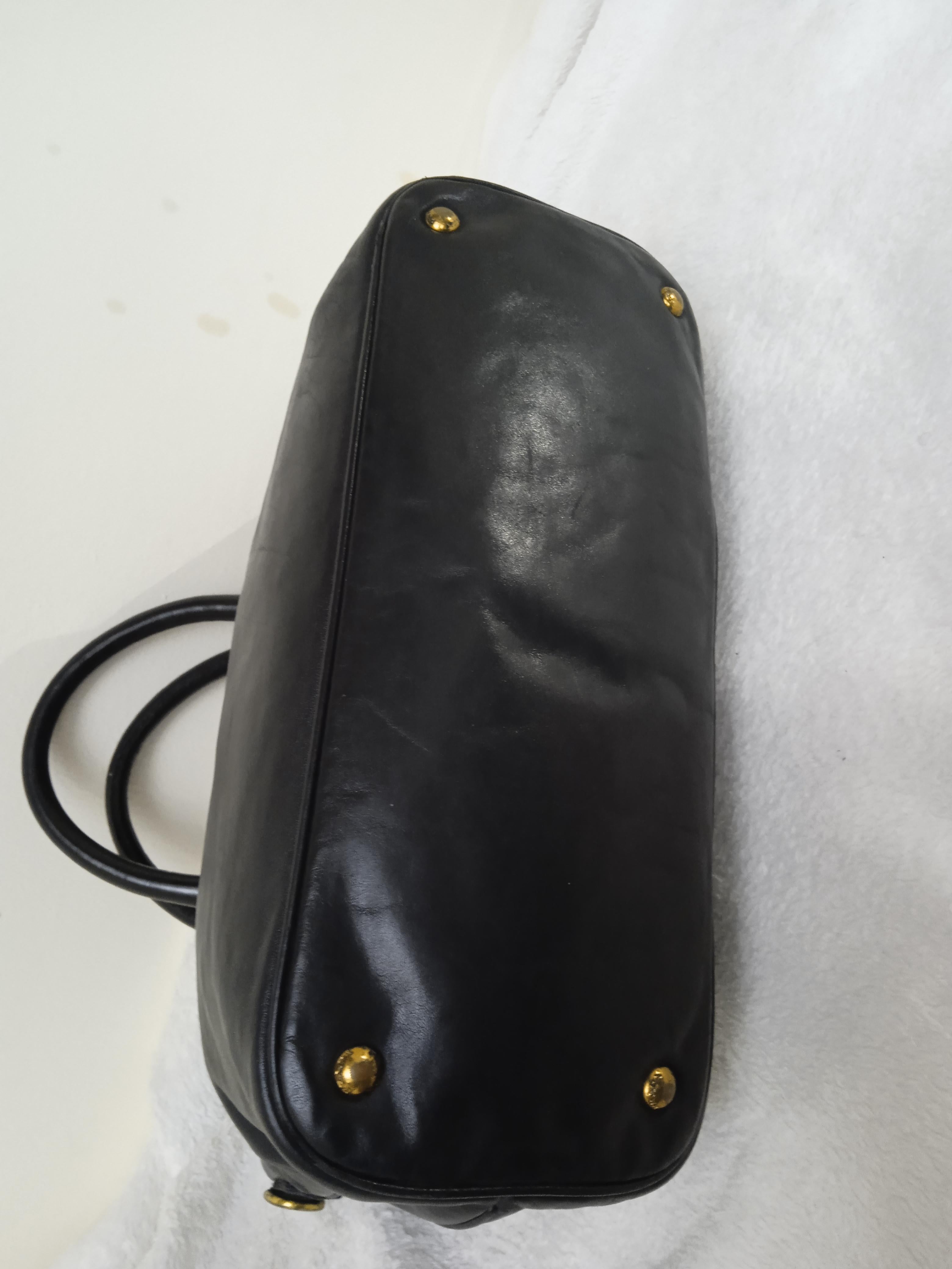 Prada black leather bag  For Sale 1